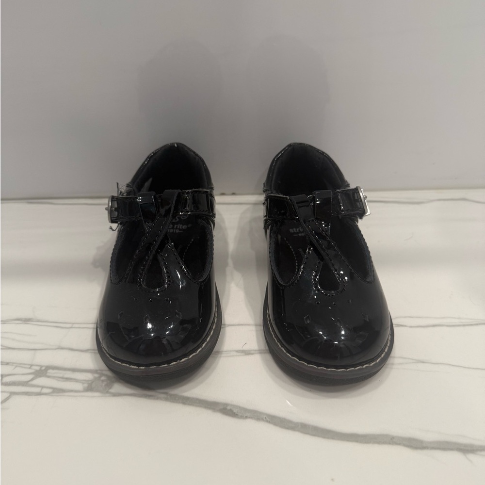 Stride Rite Shiny Black Kids Dress Shoes